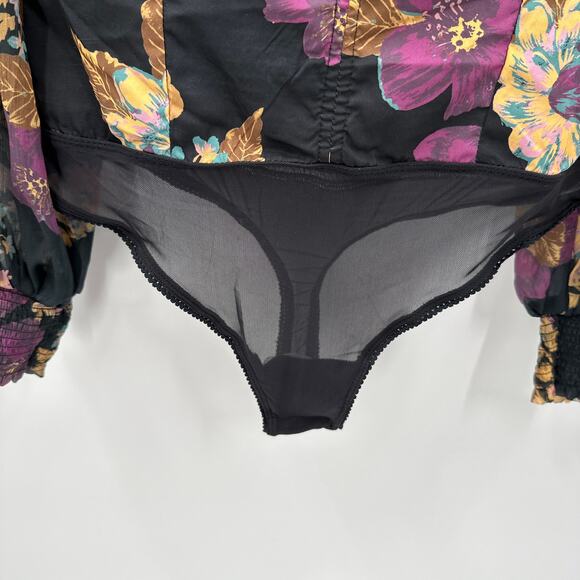 FREE PEOPLE NWT Wanderlust Bodysuit in Black Combo // S - Picture 9 of 13